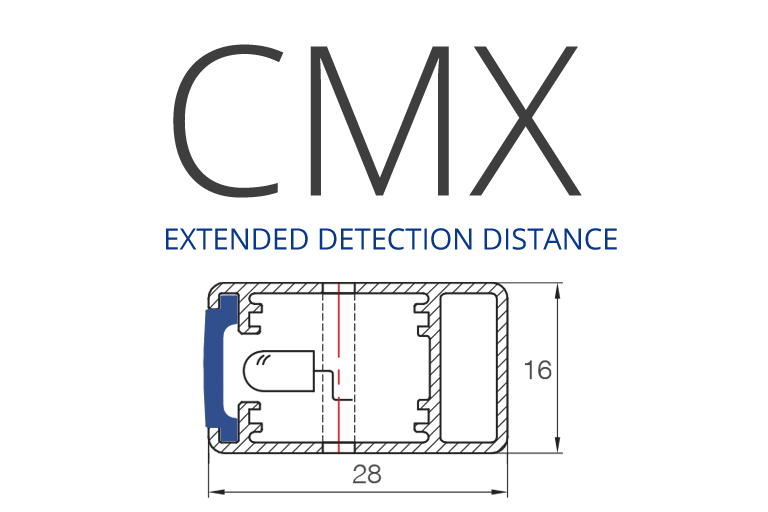 DOOR DETECTOR - CMX SERIES - EXTENDED DETECTION DISTANCE - WECO - PROFILE