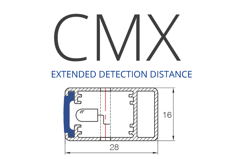 DOOR DETECTOR - CMX SERIES - EXTENDED DETECTION DISTANCE - WECO - PROFILE