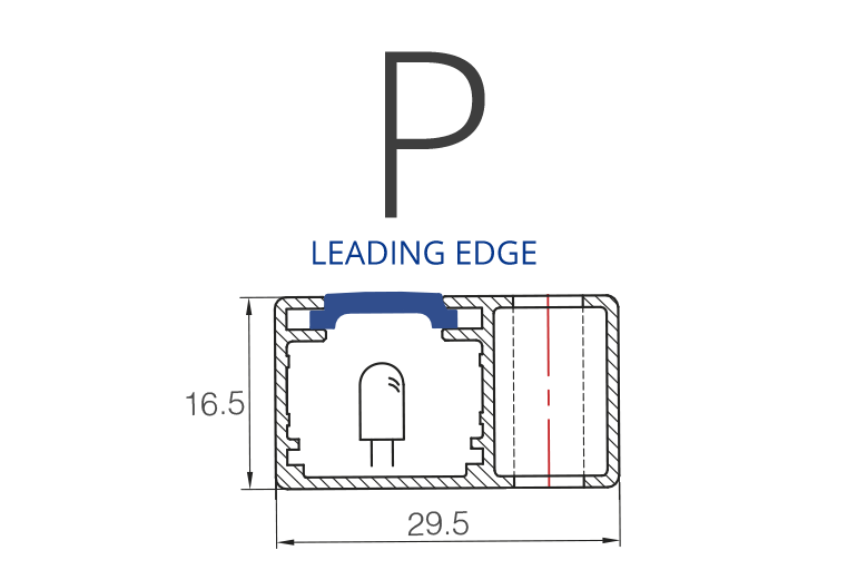 P DOOR DETECTOR - LEADING EDGE - WECO - PROFILE